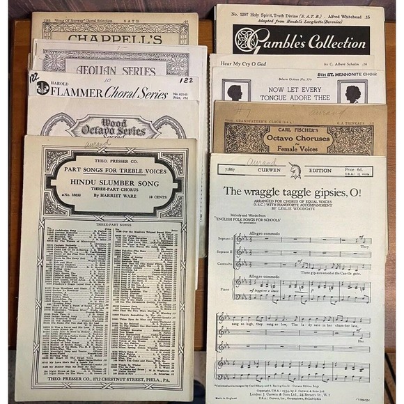 1920-60s Sheet Music 60 Pieces of Early 1920's to 1960's - Sheet Music Vintage - Picture 7 of 11